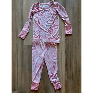 Laree and Co Bamboo‎ Pink Christmas Holiday Pajamas Size 2T NEW WITH TAGS